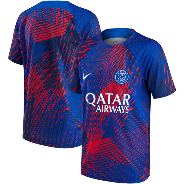 Paris saint germain special edition jersey soccer uniform PSG pre-match blue kit men's sportswear football top sports shirt 2023-2024